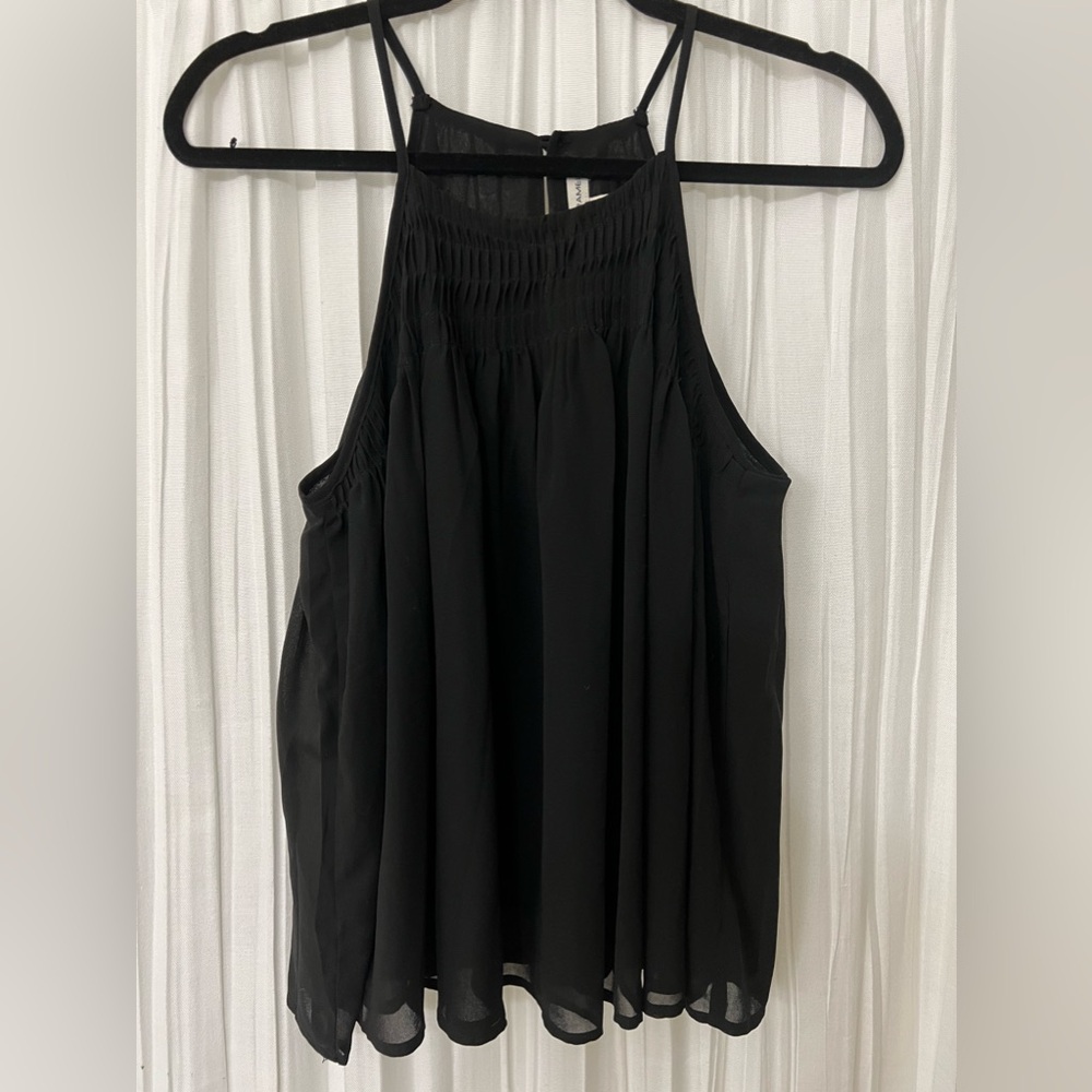 Caramela sheer black flowy top